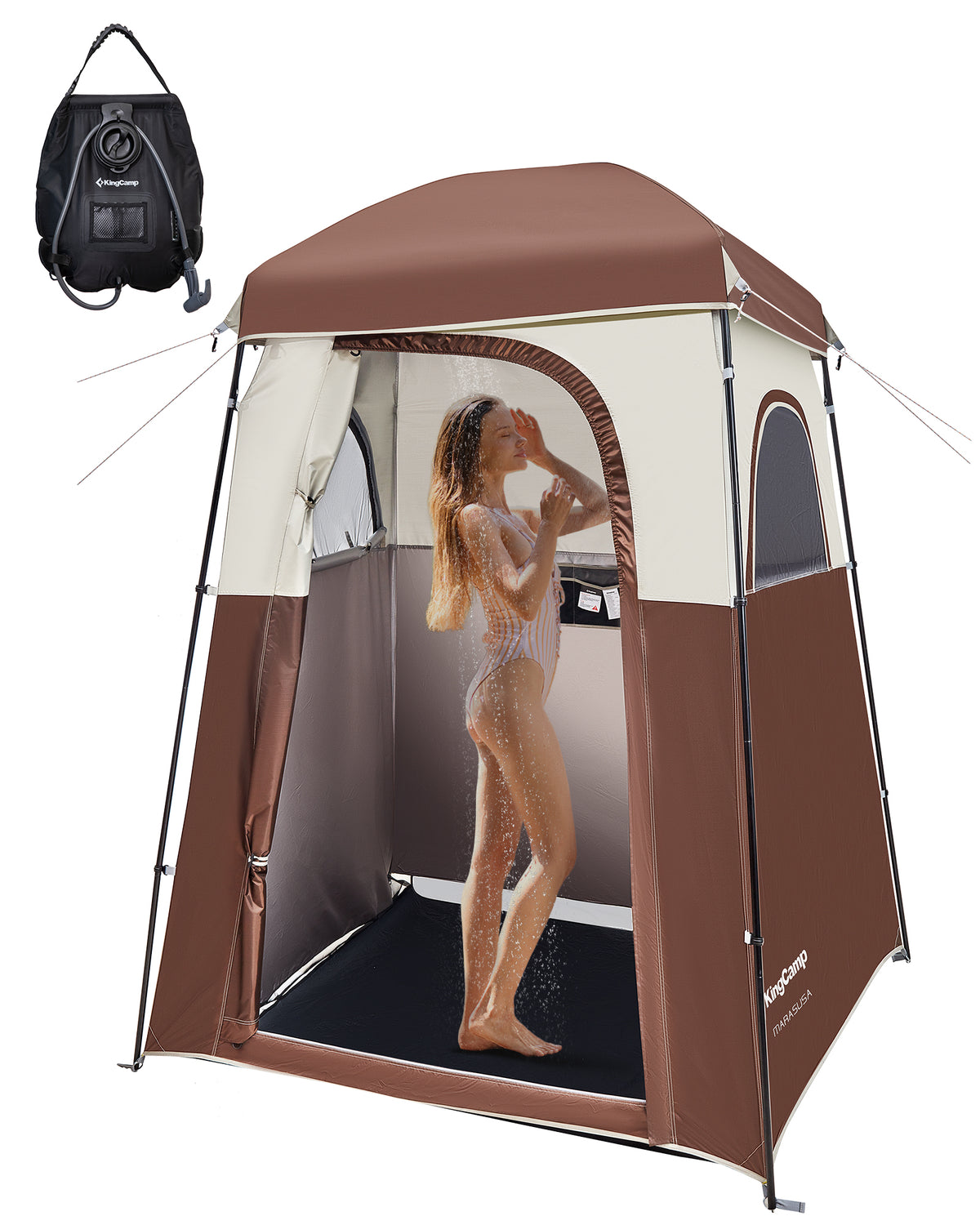 MARASUSA Single Privacy Shelter with 20L Solar Shower Bag