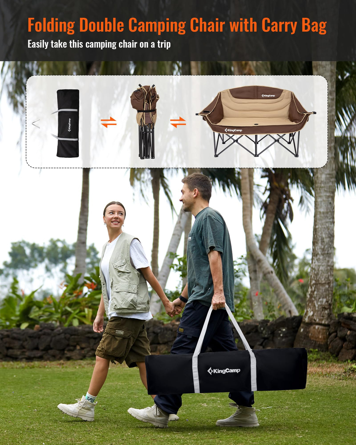 KingCamp Oversize Double Camping Loveseat