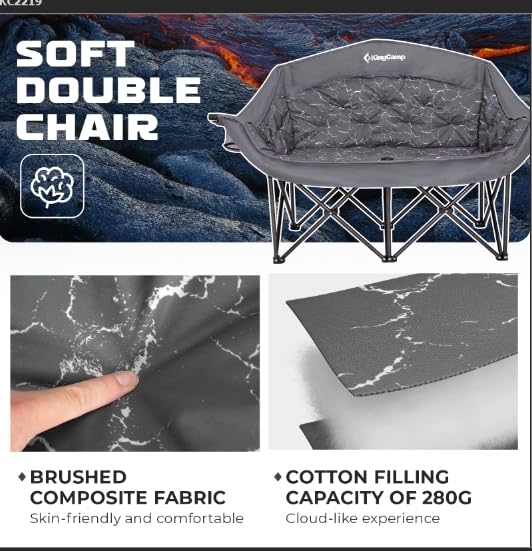 KingCamp CANNA C20 Oversized Loveseat Soft Double Chair