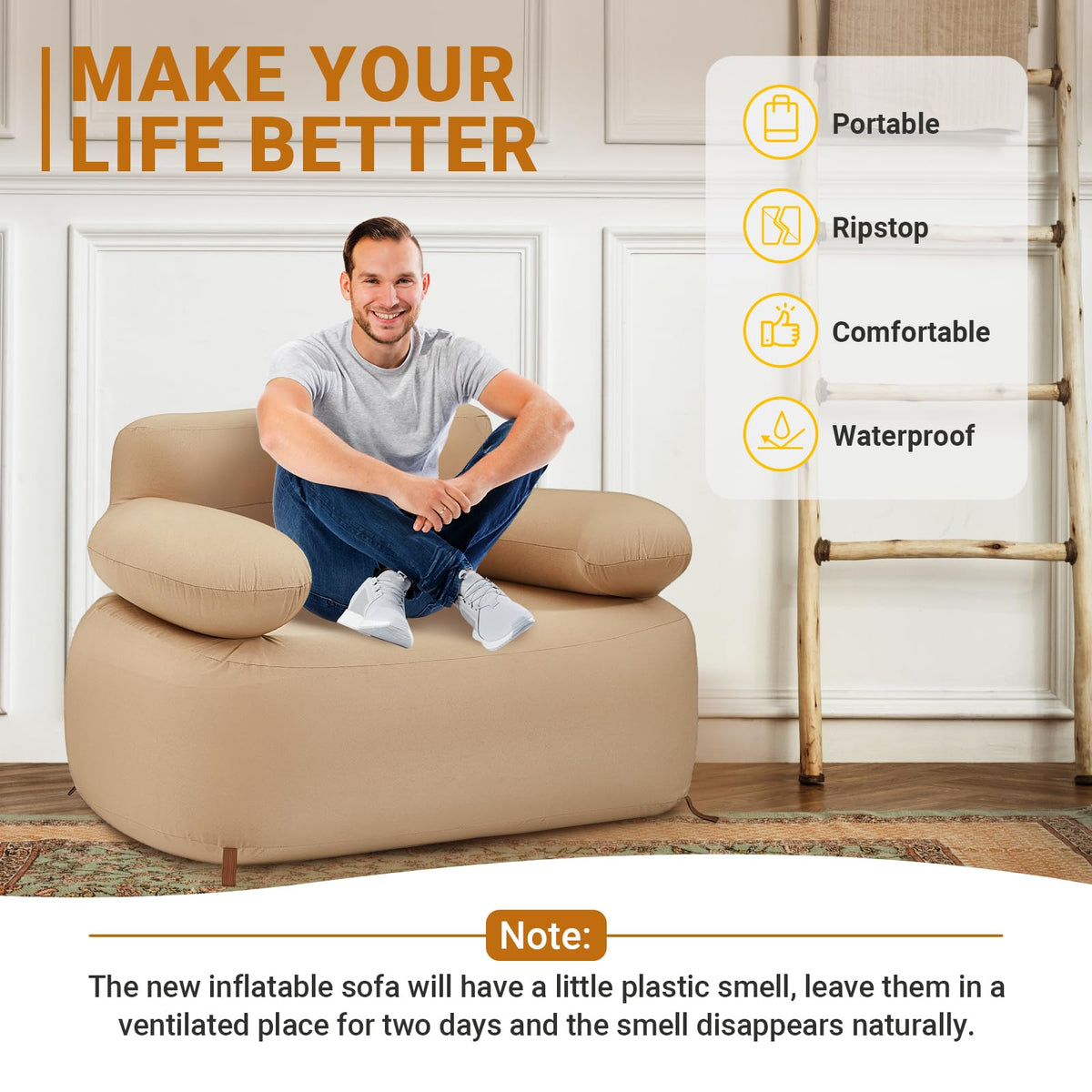 Premium aufblasbares Einzelsofa-Set