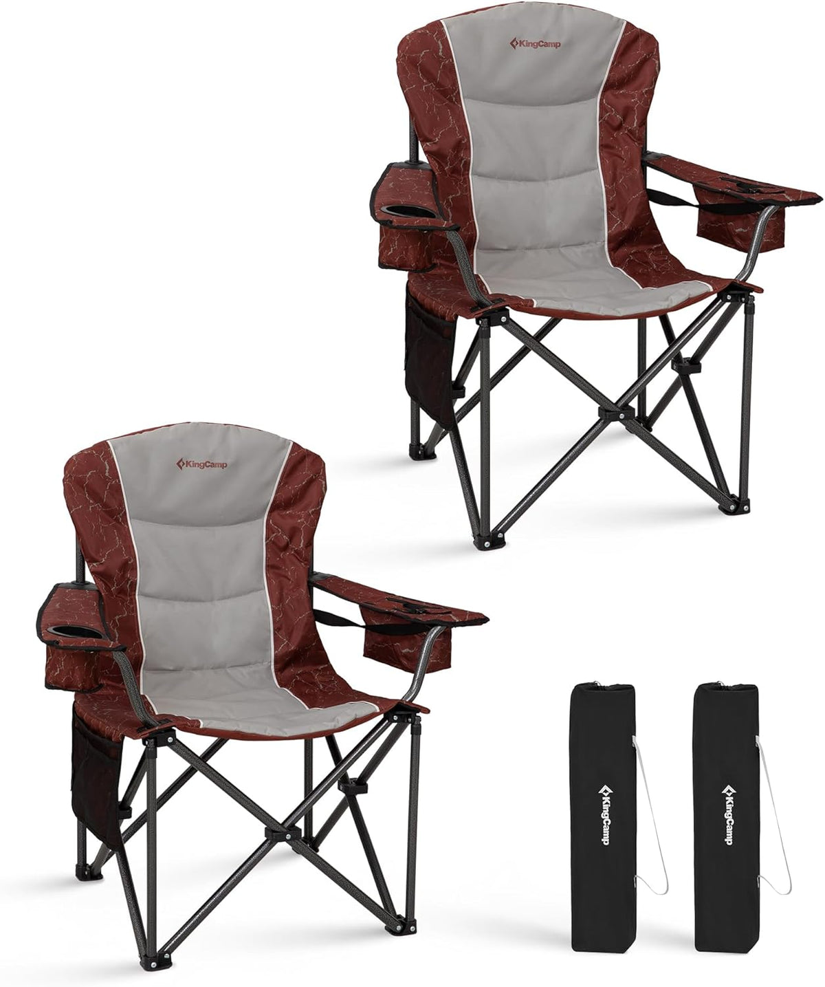 KingCamp JUNIPER C10 Oversized Folding Chair with Adjustable Lumbar Support