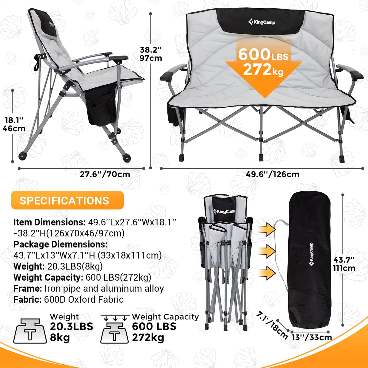 KingCamp POLAR C20 Loveseat