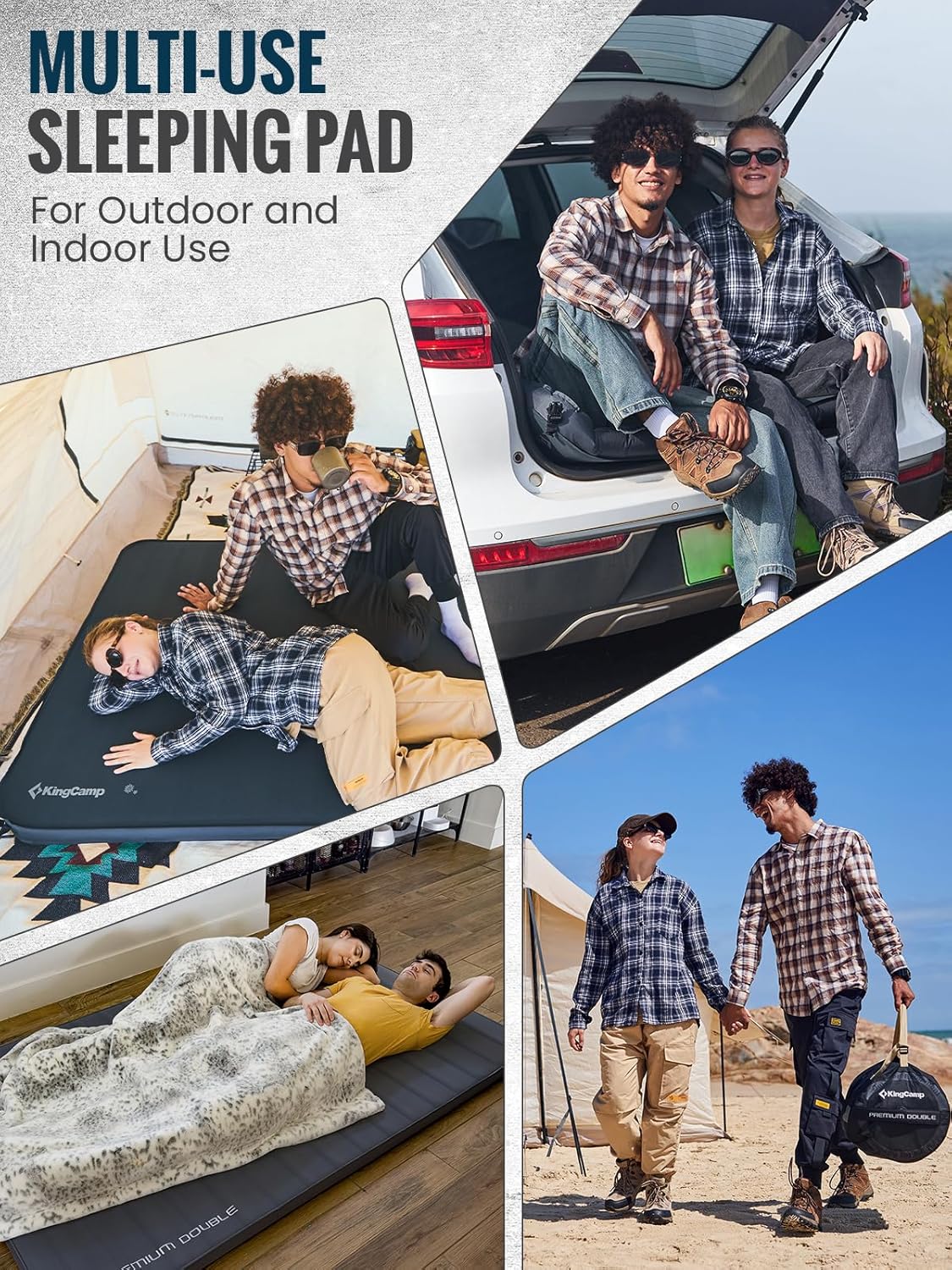 KingCamp Self-Inflating Sleeping Pad with 3D Side Walls