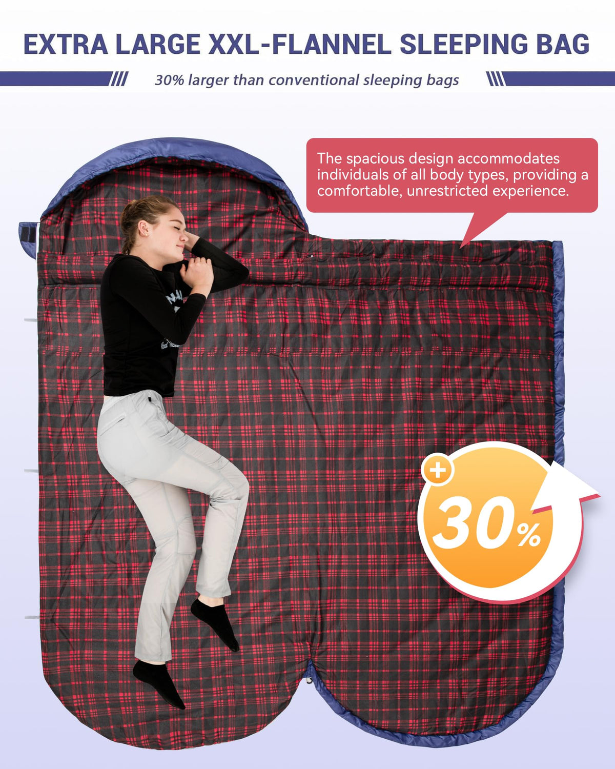 32F Übergröße 3-4 Jahreszeiten-Schlafsack