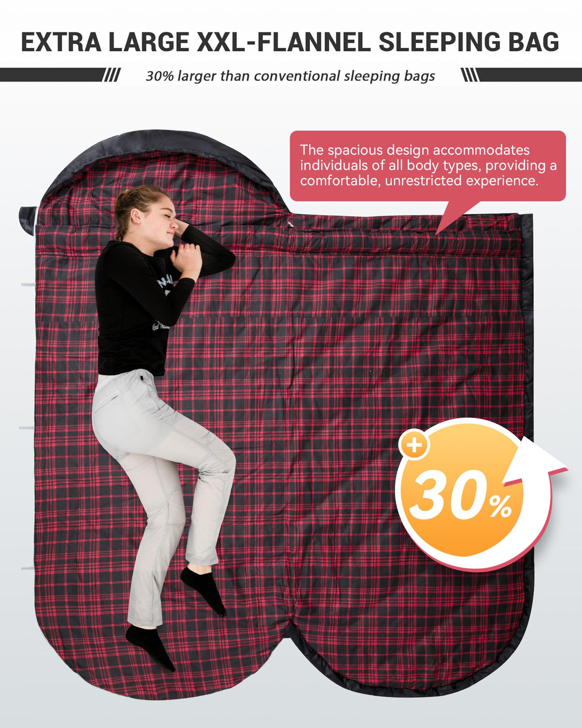 32F Übergröße 3-4 Jahreszeiten-Schlafsack
