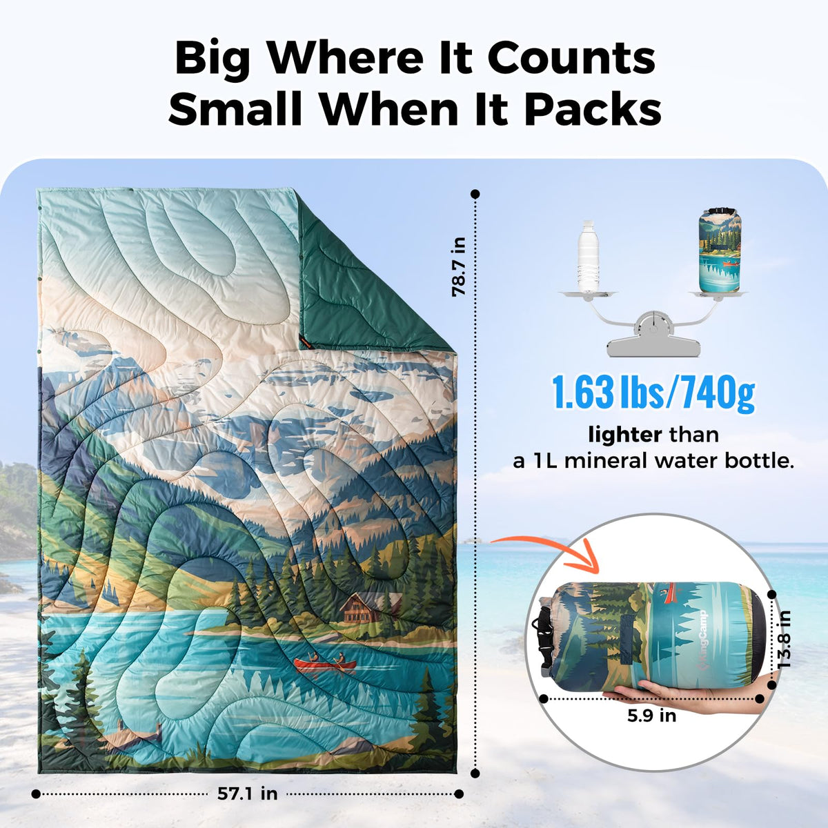 SMART 150 XL Ultralight Camping Blanket