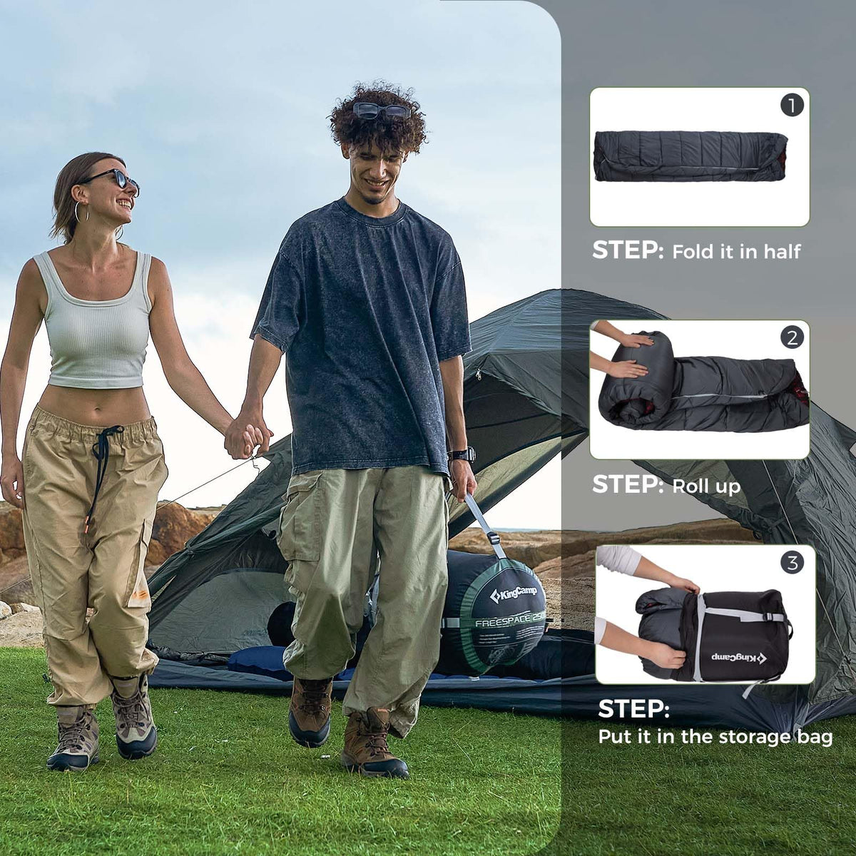 KingCamp FREESPACE 250D Double-Sized Sleeping Bag