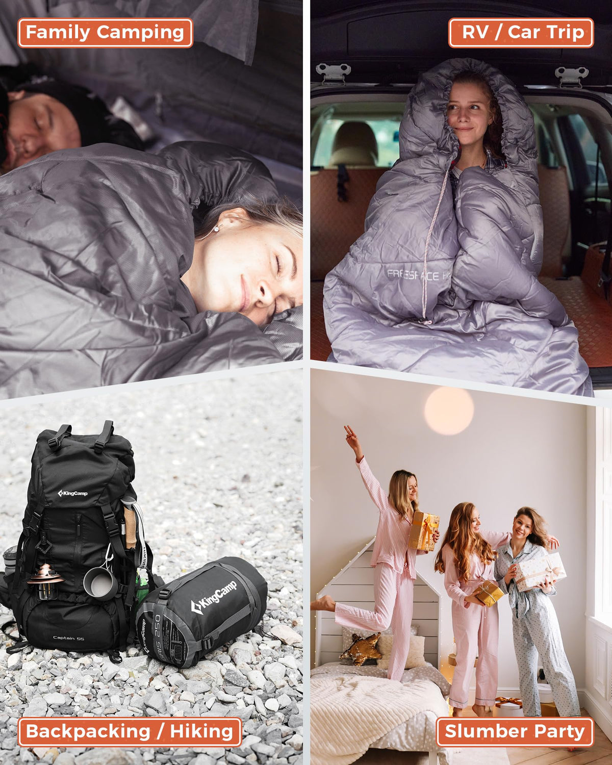 KingCamp FREESPACE HEATING 250 Beheizter Schlafsack