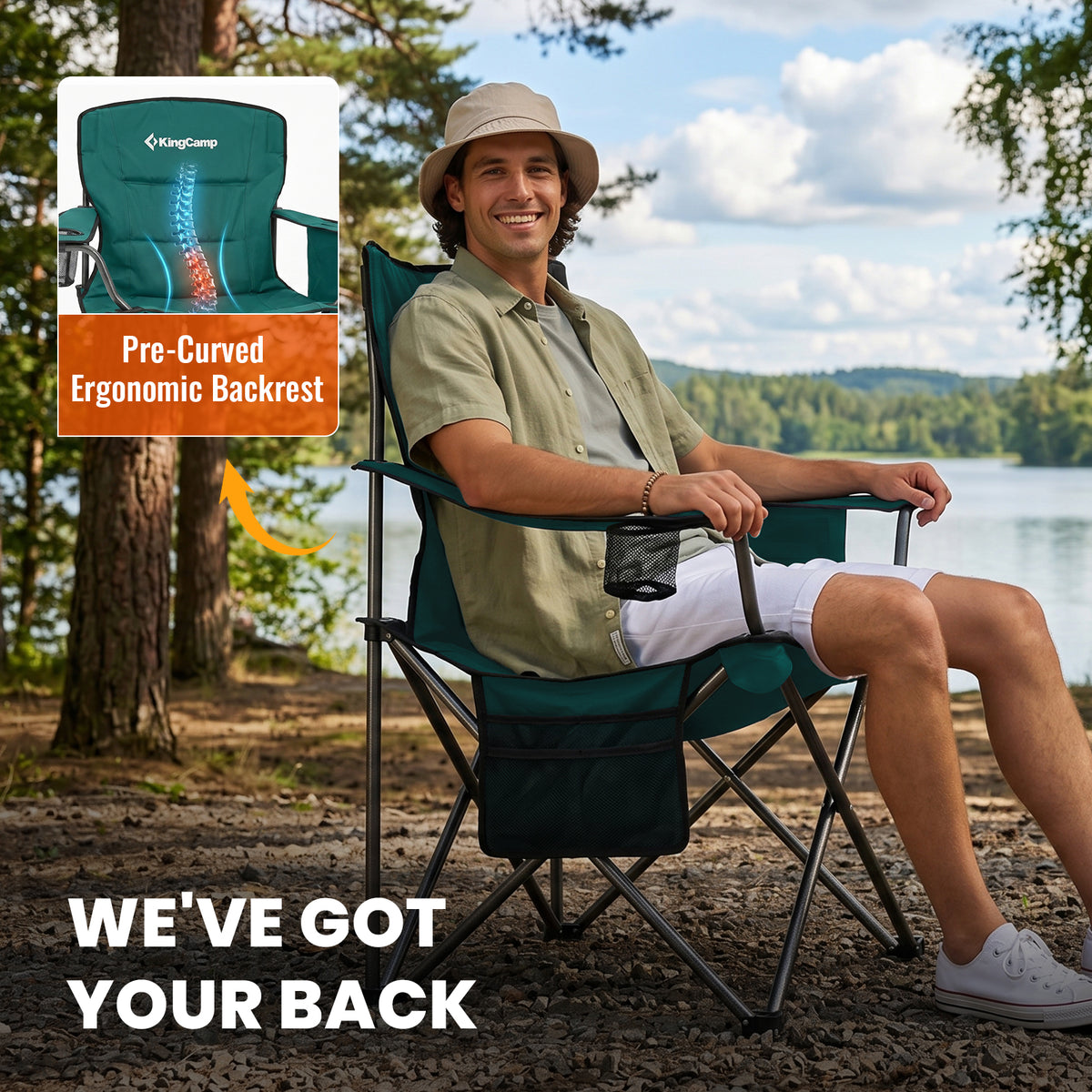 Übergroßer Outdoor-Camping-Klappstuhl