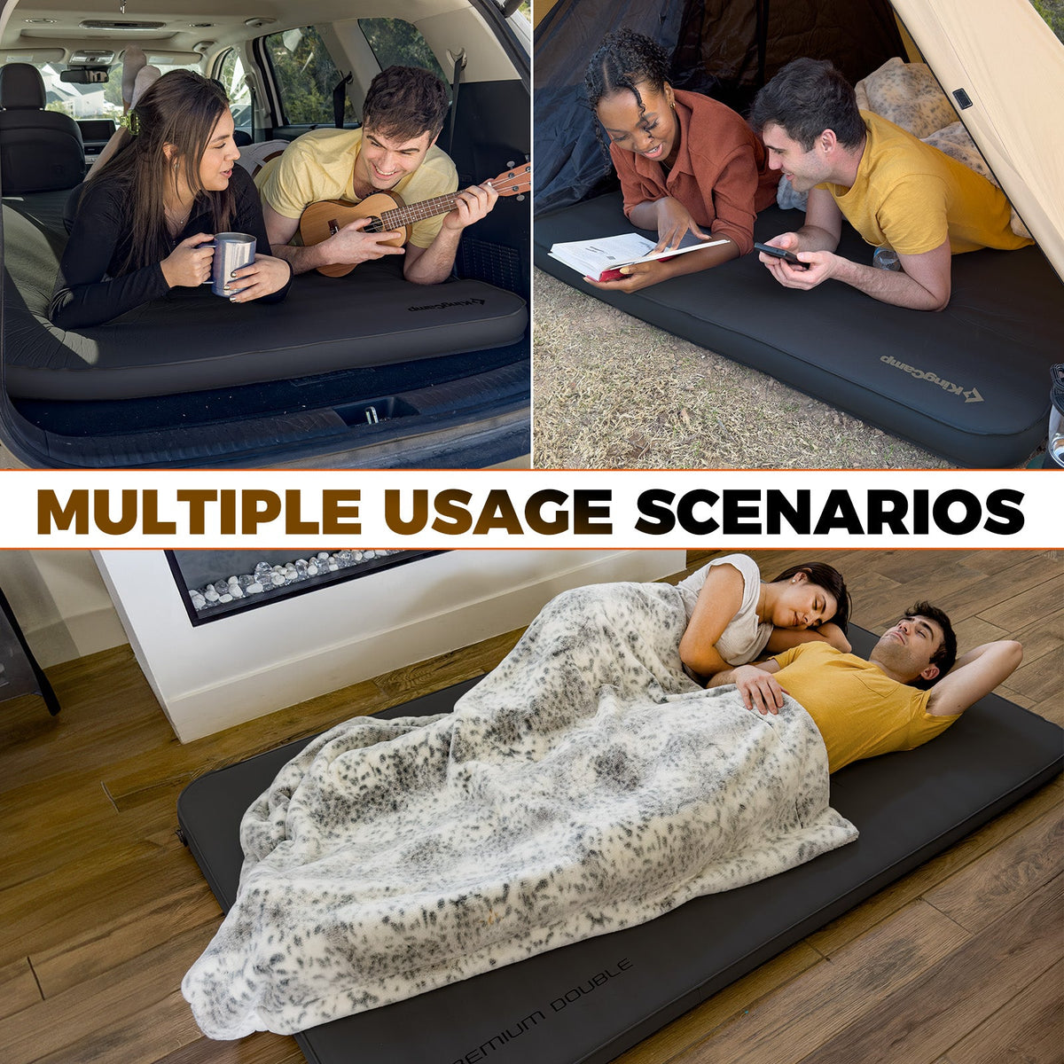 KingCamp Double Self-Inflating Camping Mattress with Pump