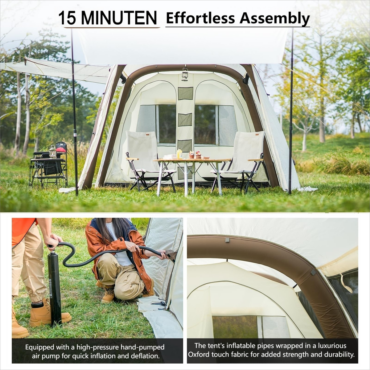 KingCamp 4-6 Personen NUOVA AIR Aufblasbares Campingzelt