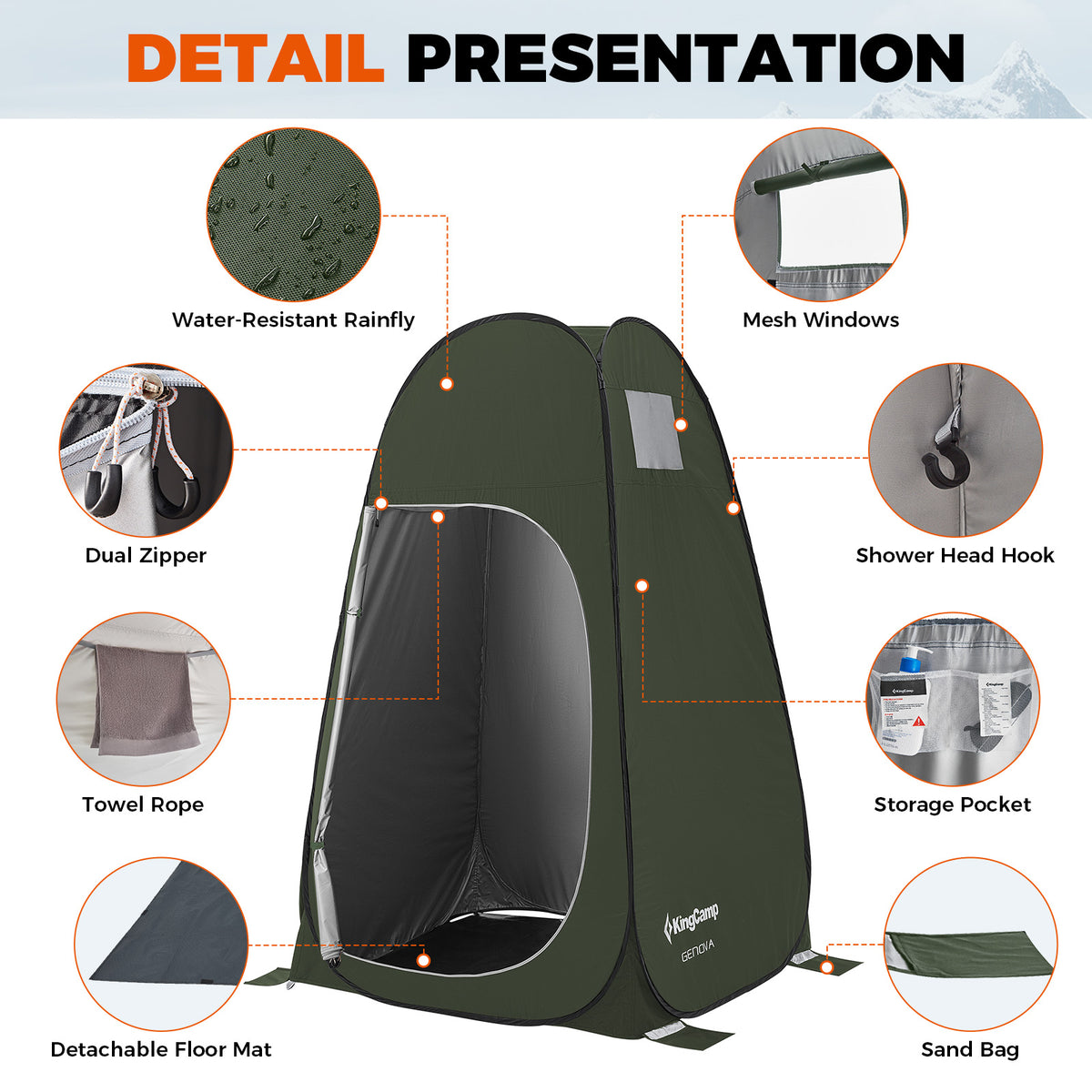 MARASUSA POP Instant Privacy Tent