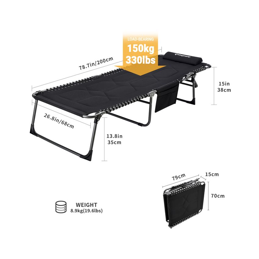 KingCamp BAVARIA Comfort Adjustable Cot