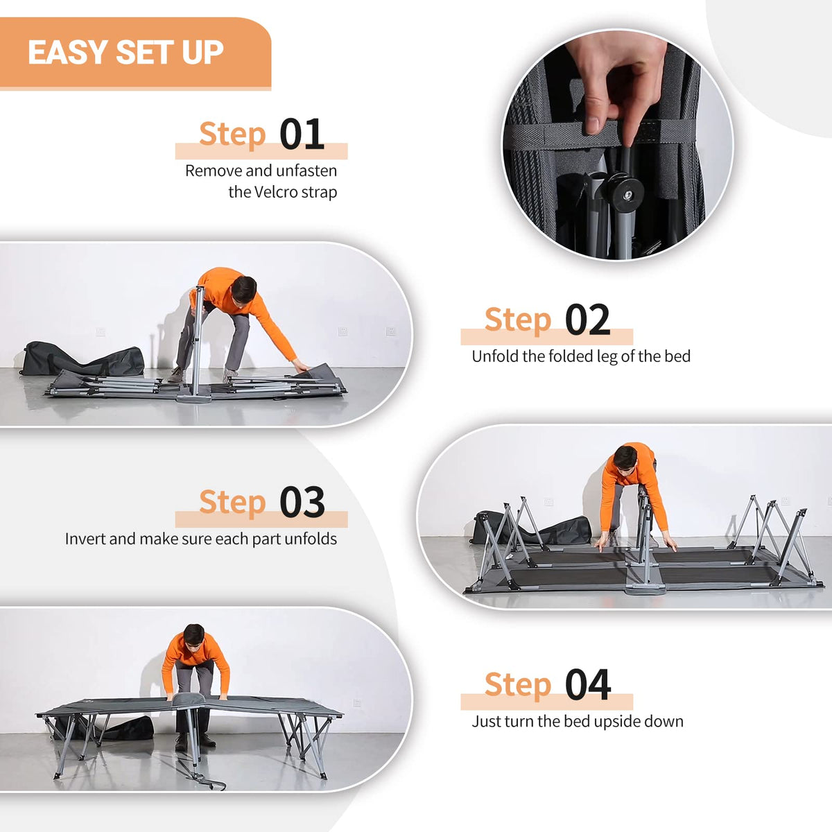 set up camping cot