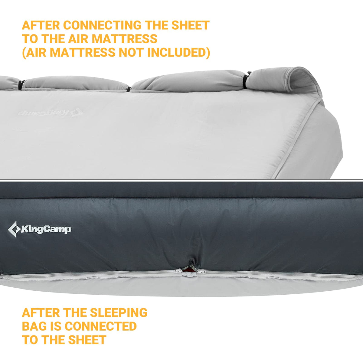 42F Versatile Double Envelope Sleeping Bag with Pillow