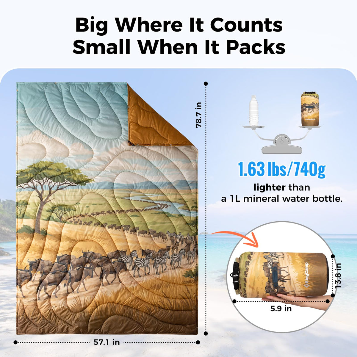SMART 150 XL Ultralight Camping Blanket