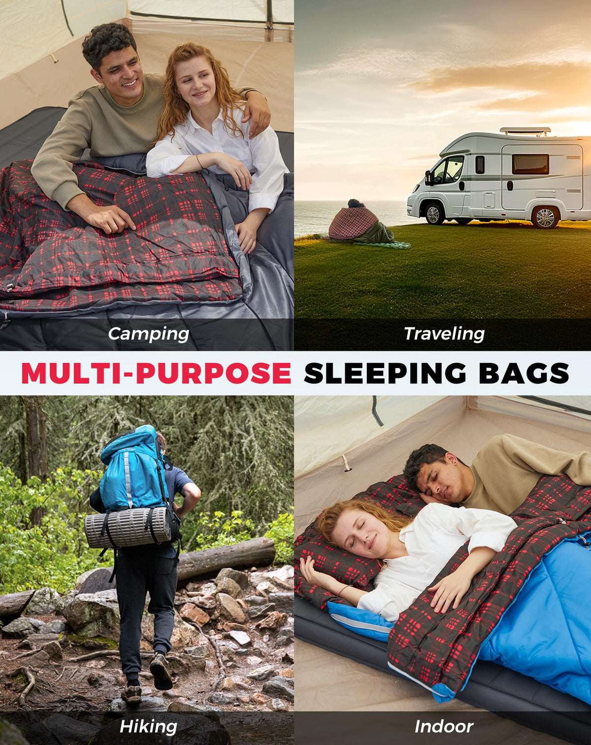 KingCamp FREESPACE 250D Flannel Double-Sized Sleeping Bag