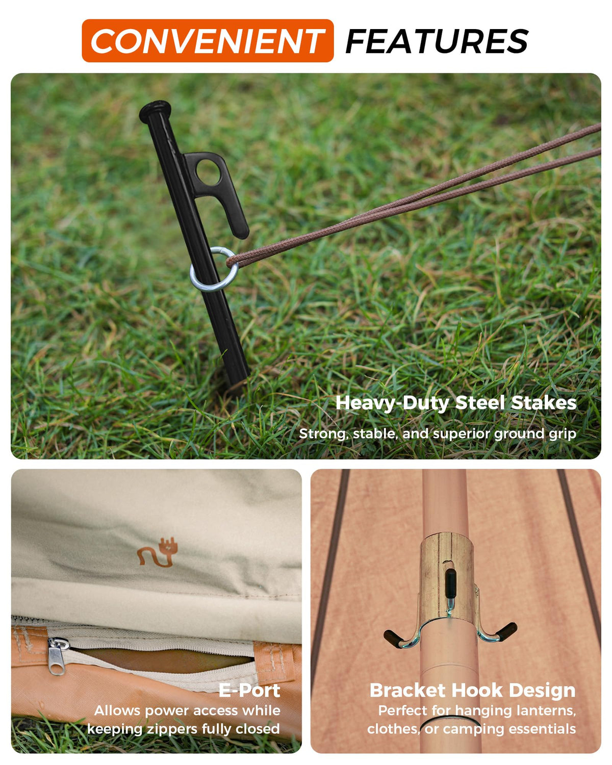 KingCamp KHAN 400/ 500 Canvas Bell Tents Upgraded