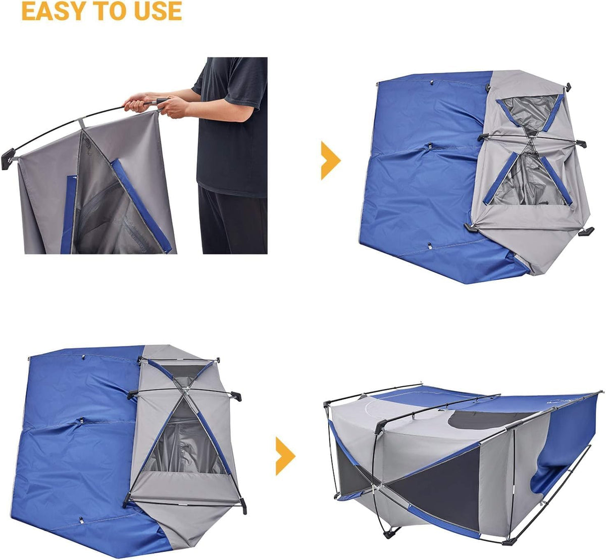 Doppelzimmer-Duschzelt mit Solar-Duschset