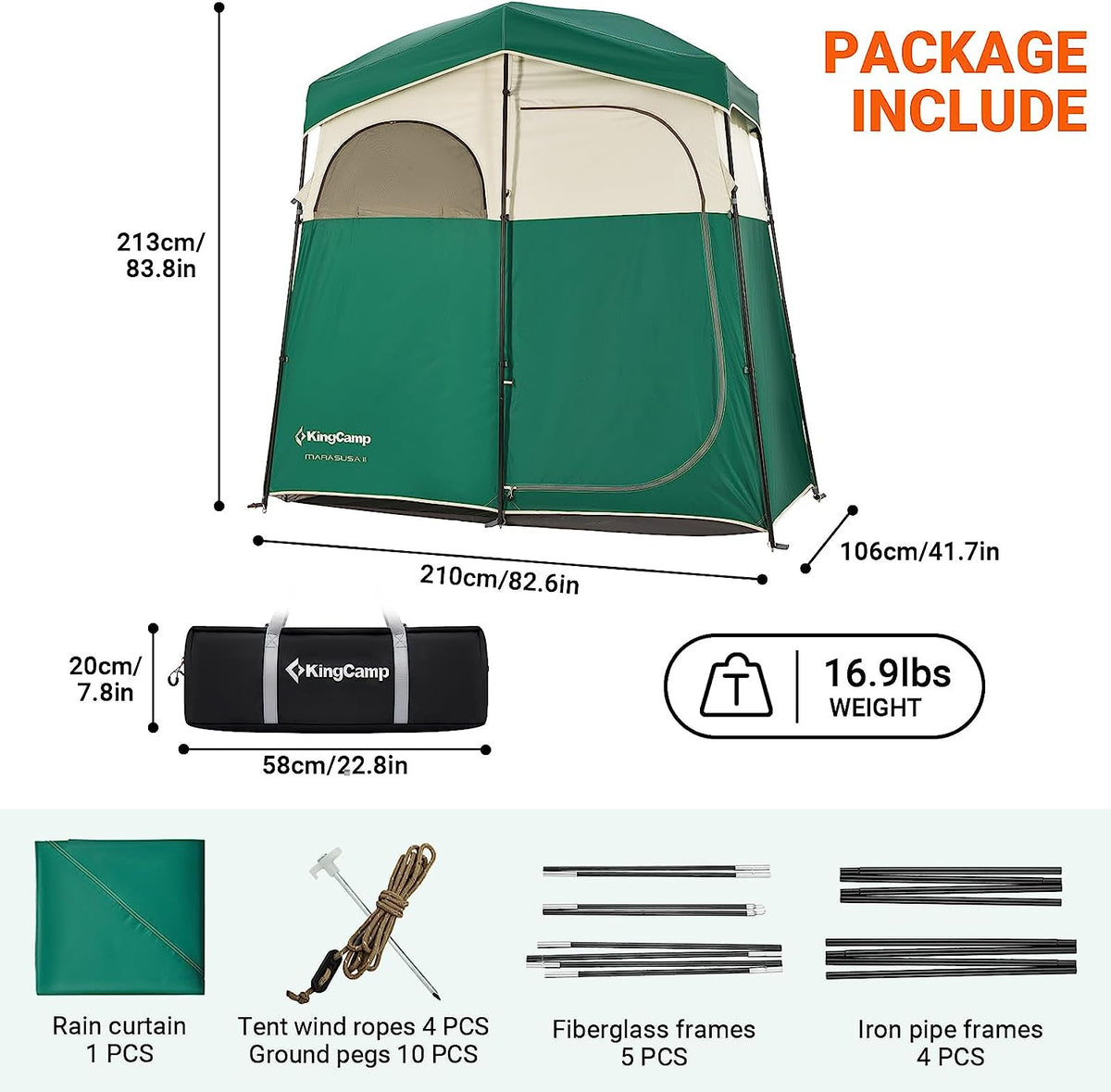 double Shower tent