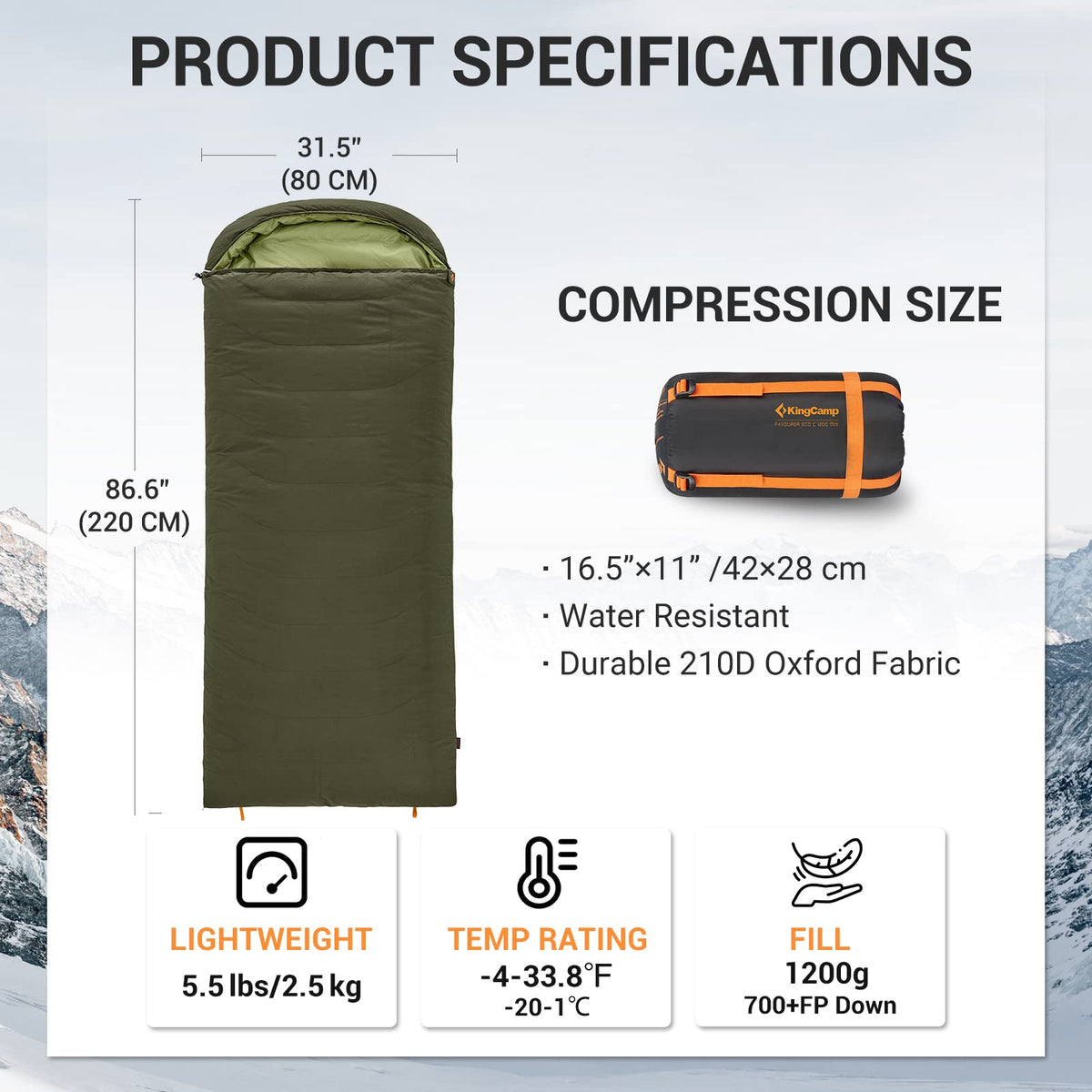 0 Degree Recycled Down & Cotton Sleeping Bag
