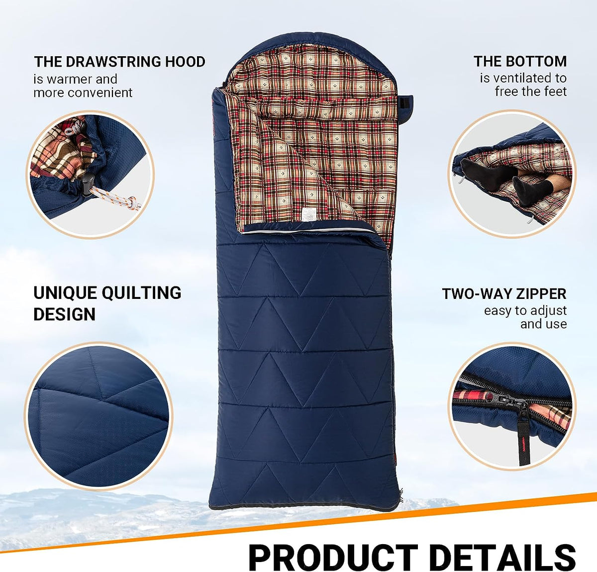 35F Oversized 3-4 Season Sleeping Bag