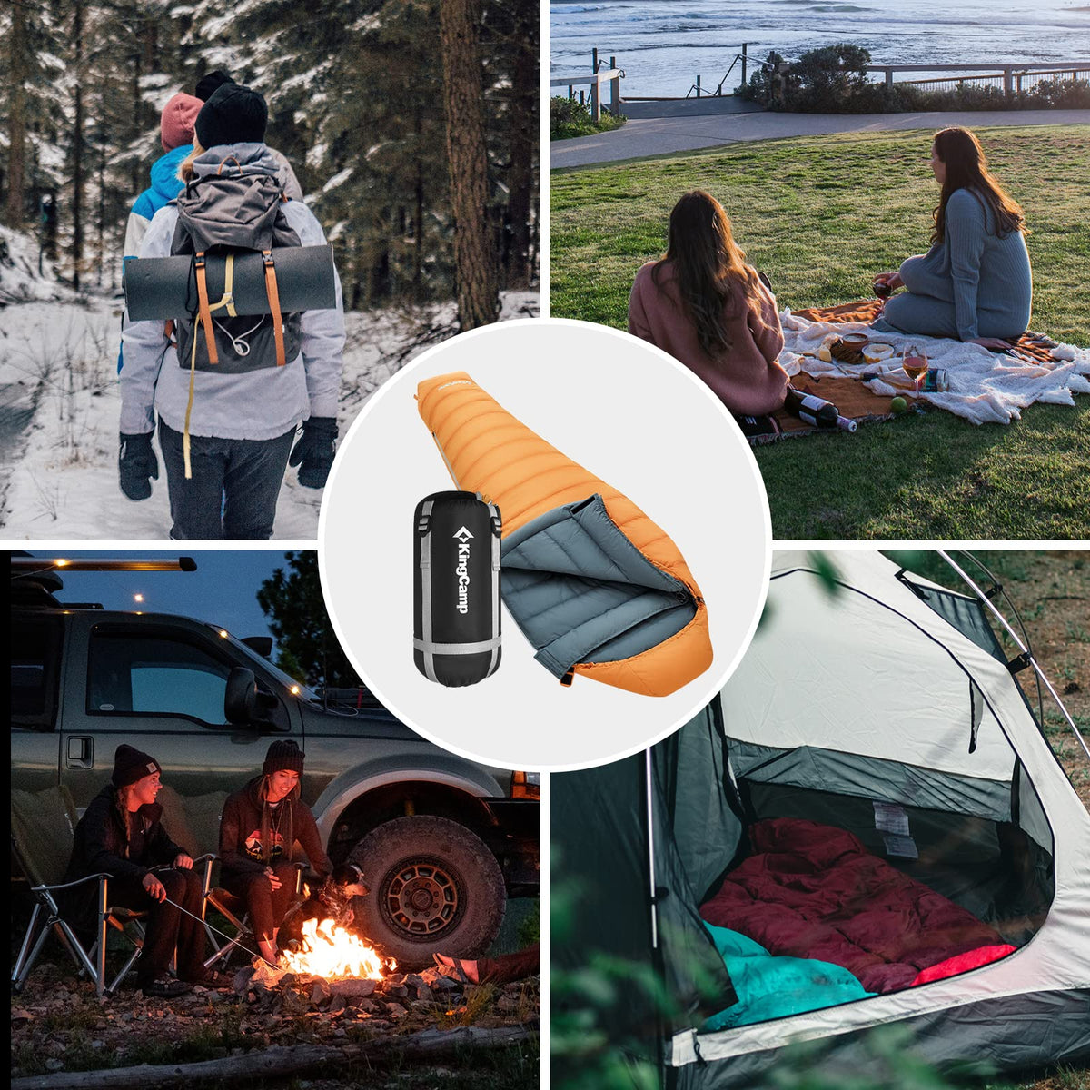 Saco de dormir tipo momia KingCamp PROTECTOR 400 Down