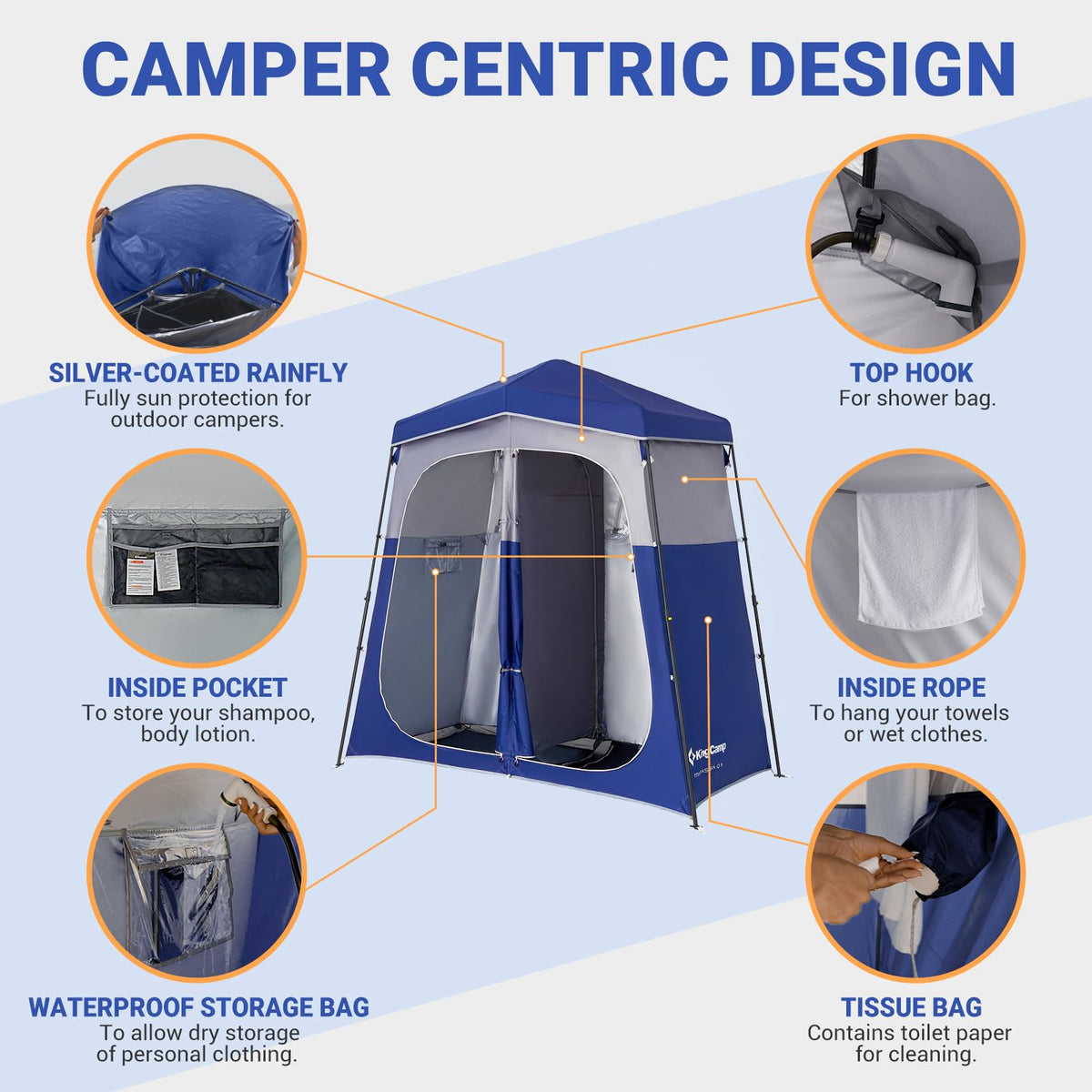KingCamp Outdoor-Duschzelte für Camping