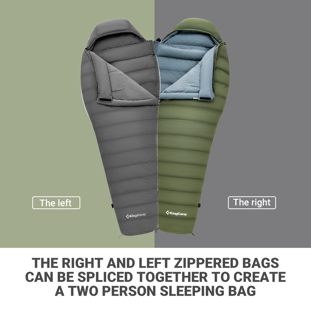Saco de dormir tipo momia KingCamp PROTECTOR 400 Down