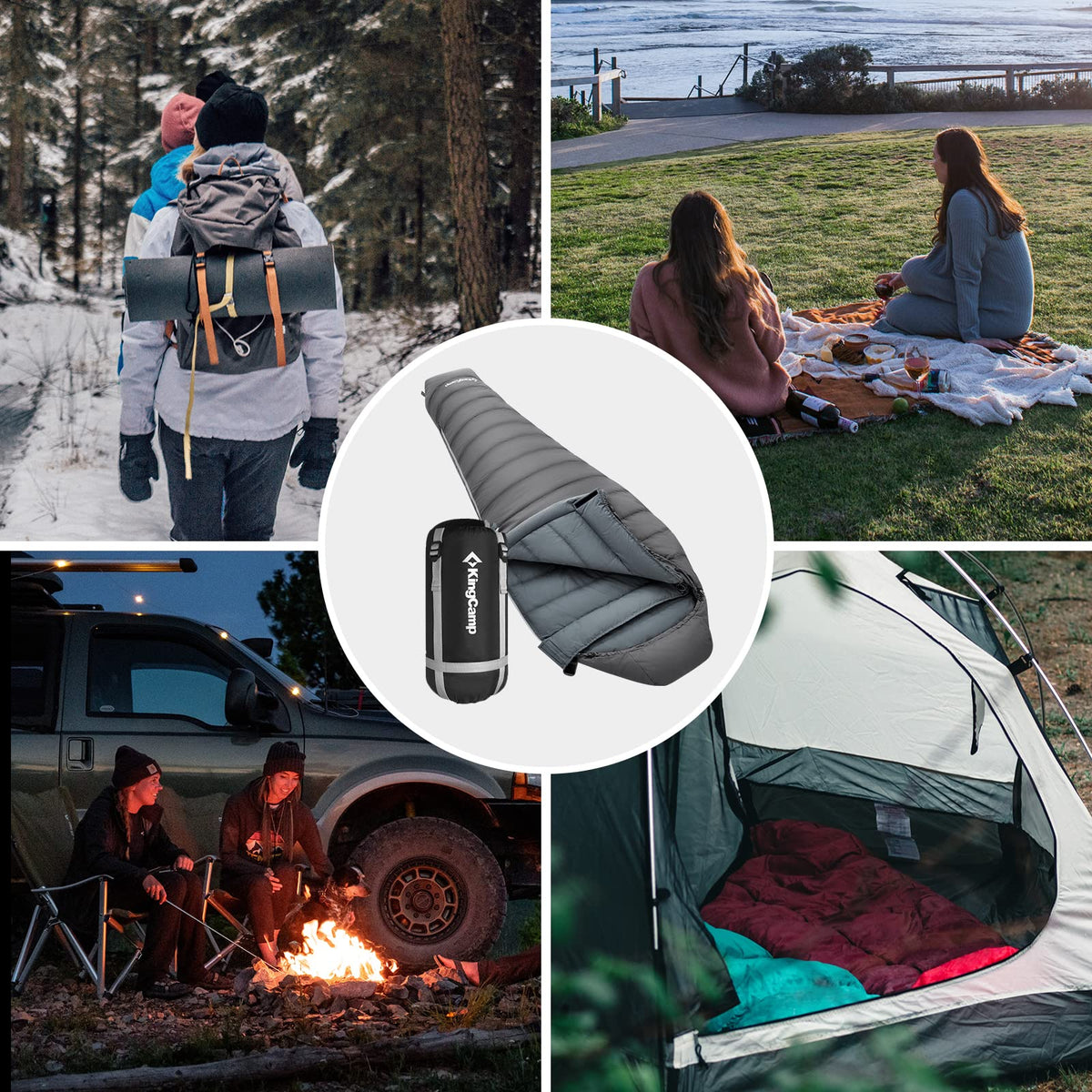 Saco de dormir tipo momia KingCamp PROTECTOR 400 Down