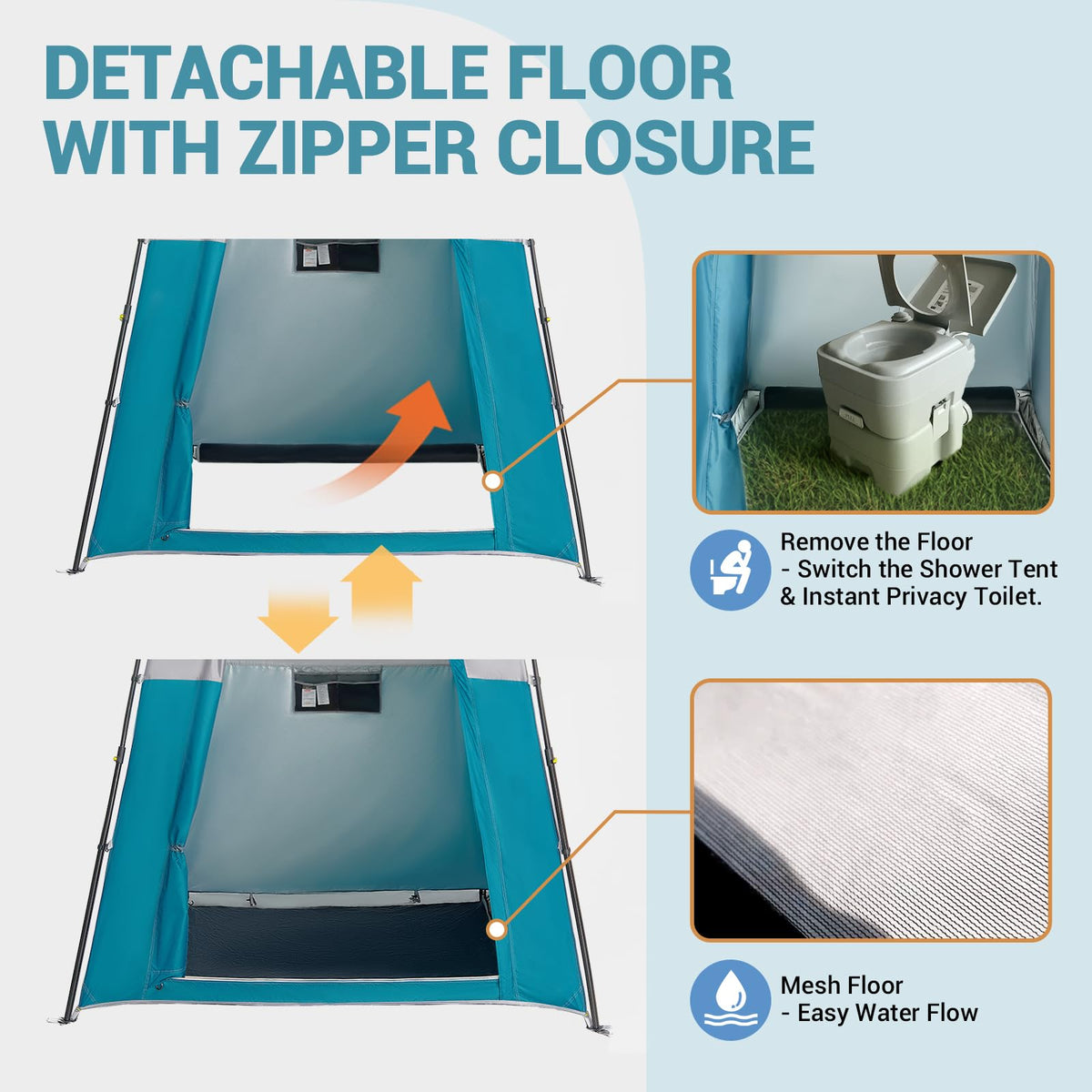 KingCamp Outdoor Shower Tents for Camping, Portable Instant Pop Up Privacy Tent