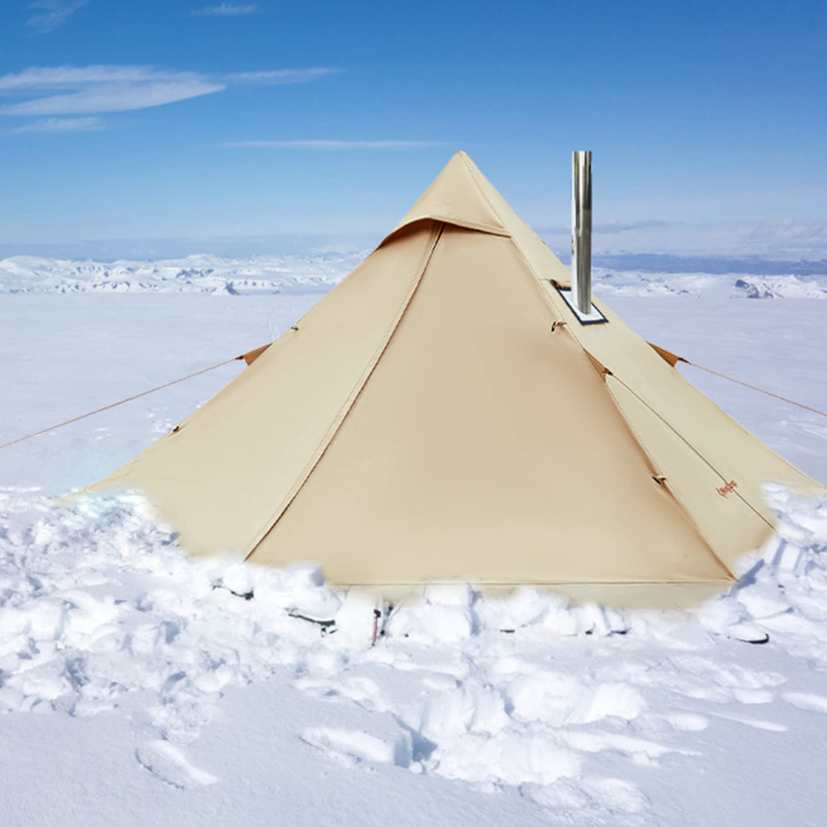 KingCamp TURINO Canvas Teepee Hot Tent with Stove Jack