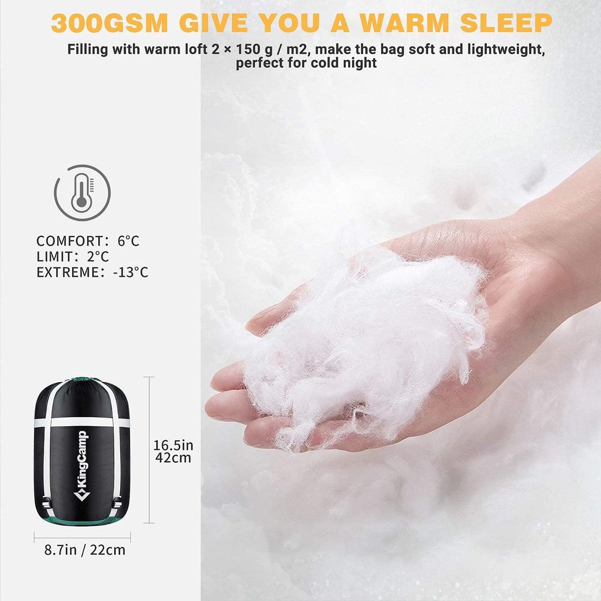 KingCamp 3 Season Camping Sleeping Bag