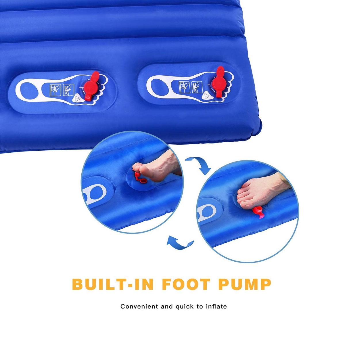 KingCamp Inflatable Air Foot Press Sleeping Pad Single/Double