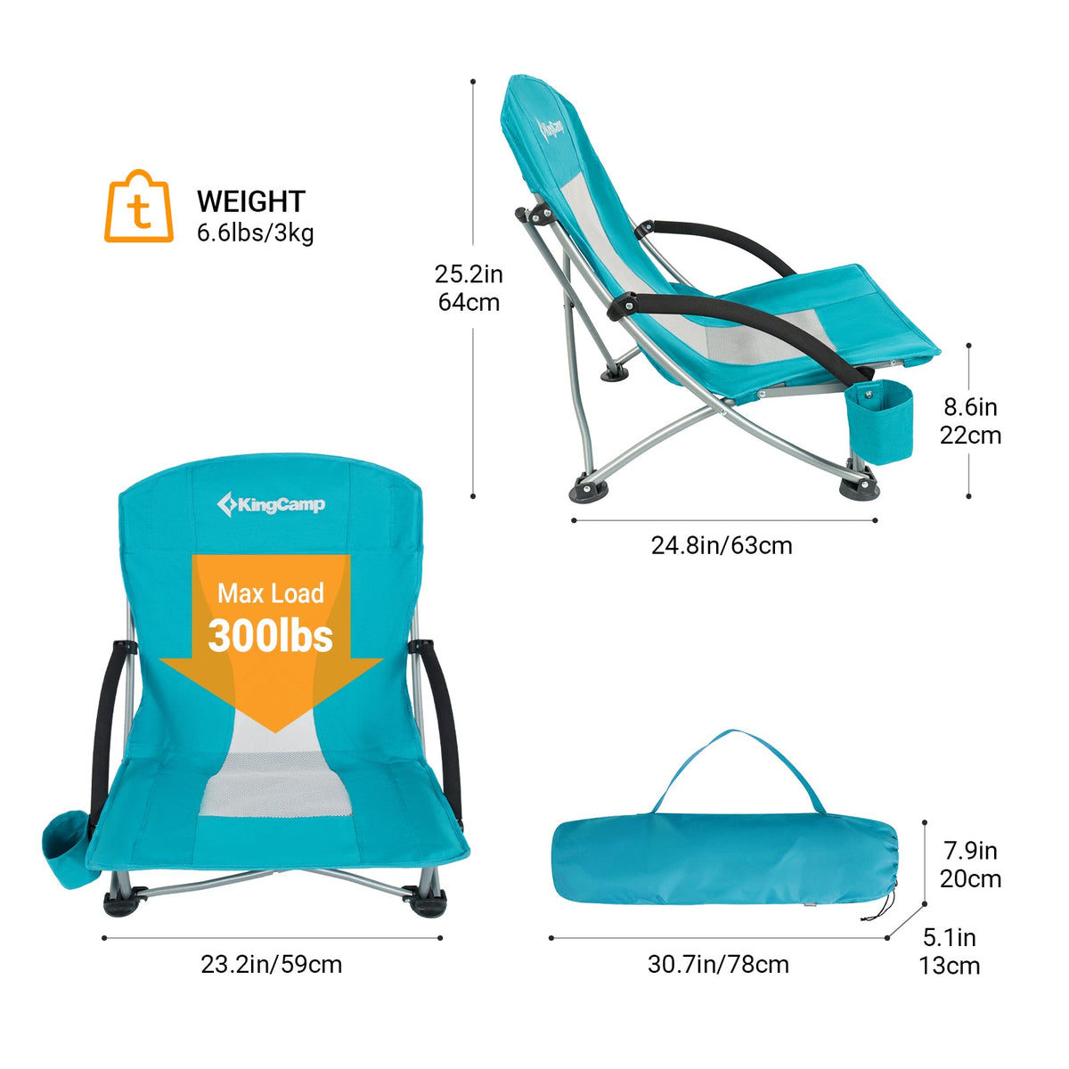 Low Sling Beach Chair