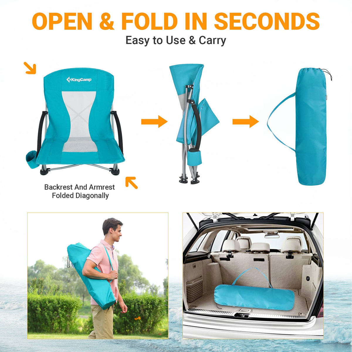 Low Sling Beach Chair
