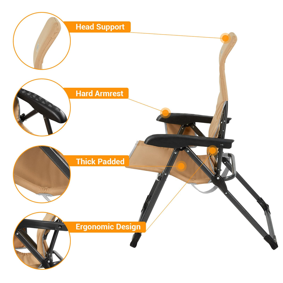 Black folding chair