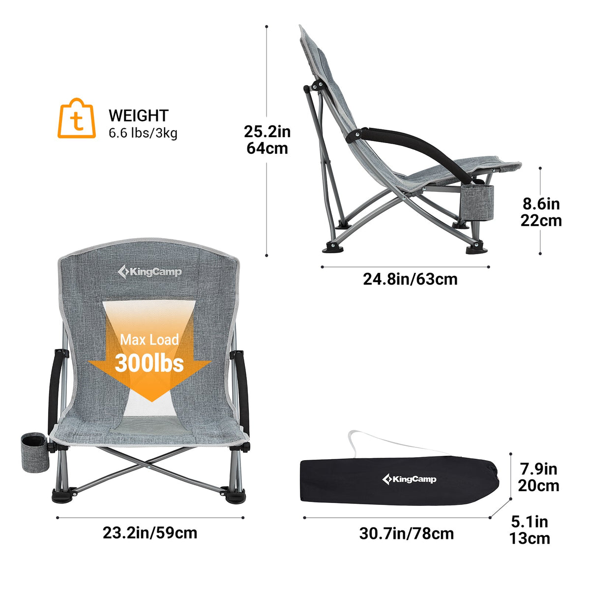 Low Sling Beach Chair