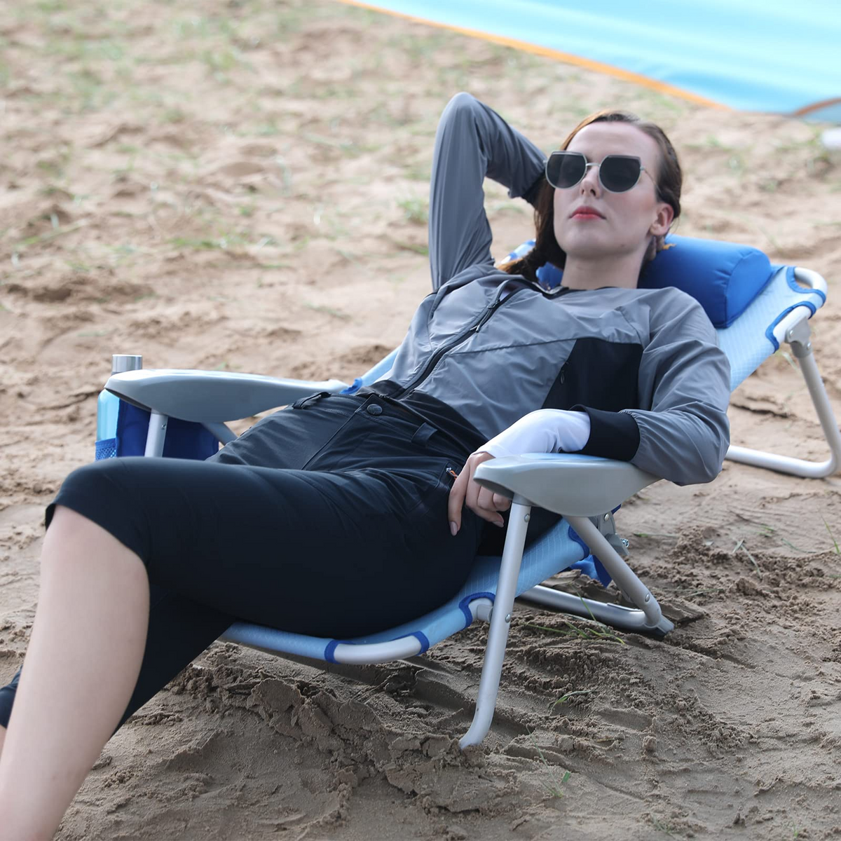 Low Sling Folding Beach Chair