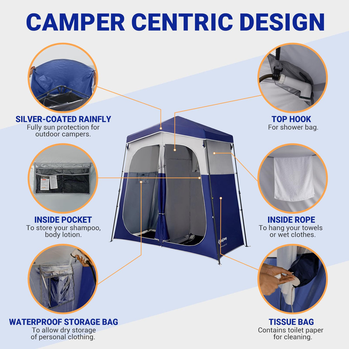 KingCamp Outdoor-Duschzelte für Camping