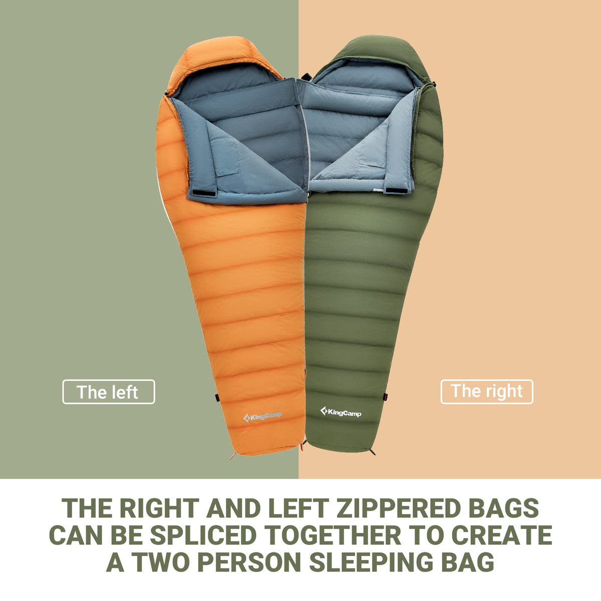 Saco de dormir tipo momia KingCamp PROTECTOR 400 Down