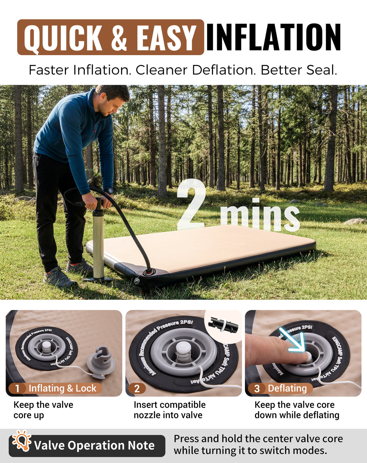 Flexi Rest 8.0 Series Inflatable Sleeping Pads