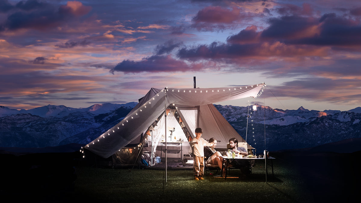 KHAN VILLA 15FT TC Canvas Glamping Tent with Stove Jack