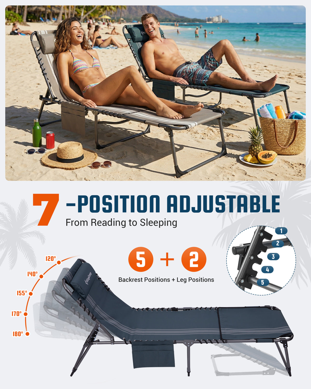MAGNOLIA B20 Folding Lounge Chair with Face Hole