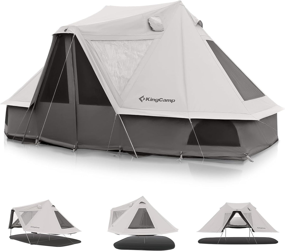 KHAN VILLA 15FT TC Canvas Glamping Tent with Stove Jack