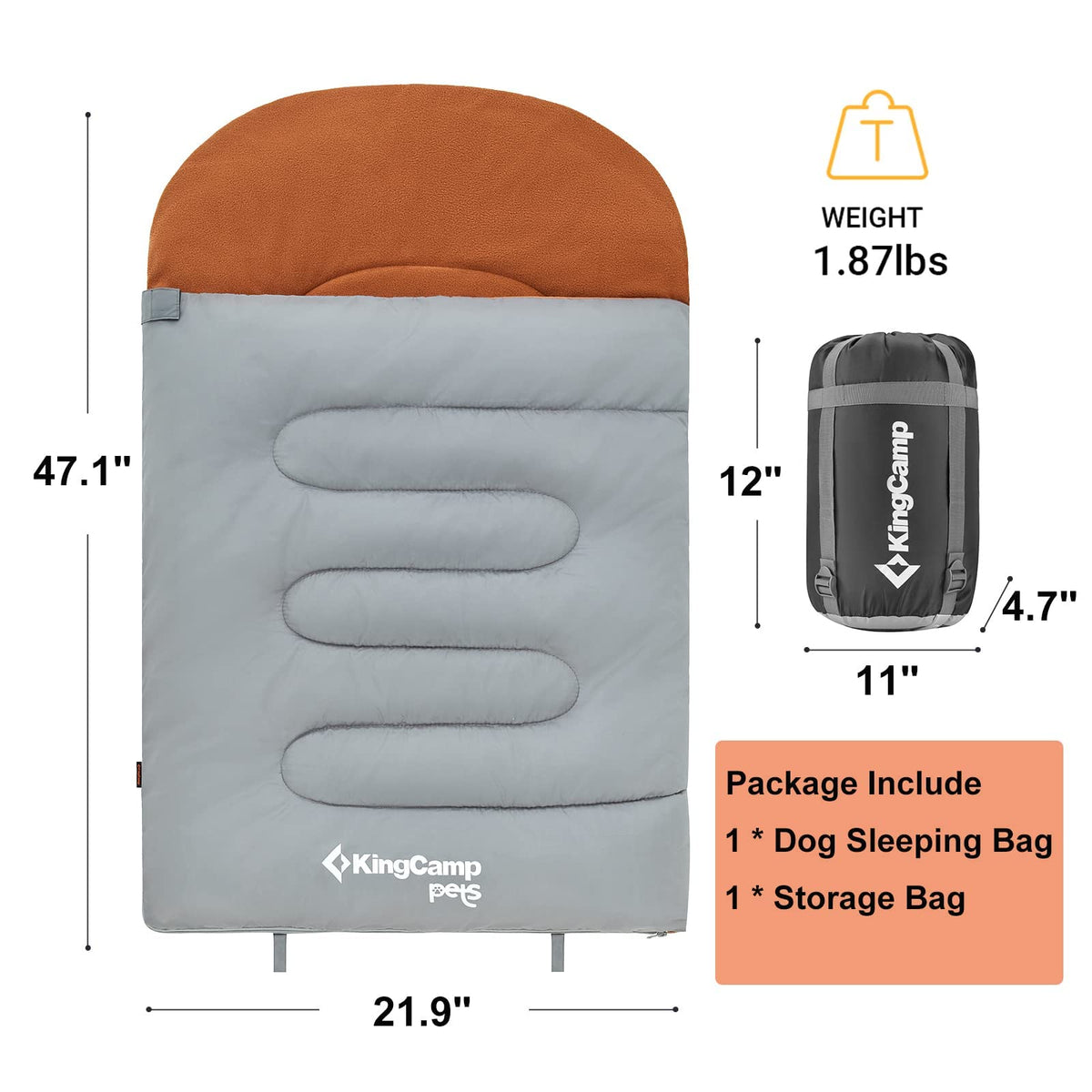 KingCamp PETS MOON POOL Dog Sleeping Bag
