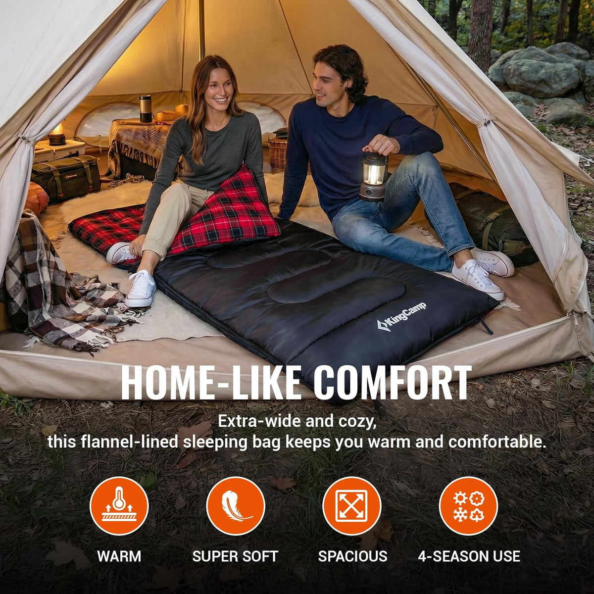 32F 3 Season Cotton Flannel Sleeping Bag