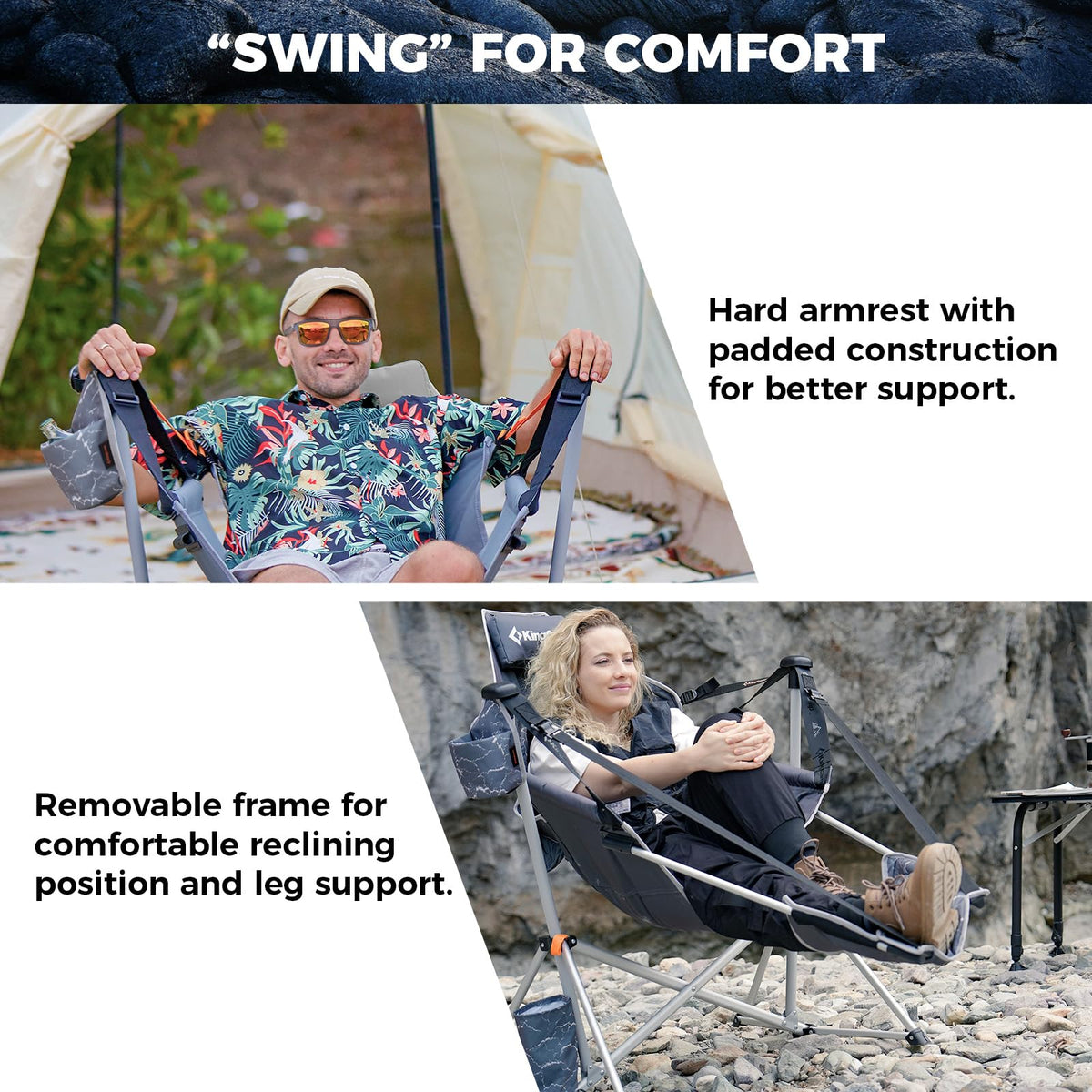 KingCamp ORCHID C20 Camping Hammock Chair with Footrest Swing Chair