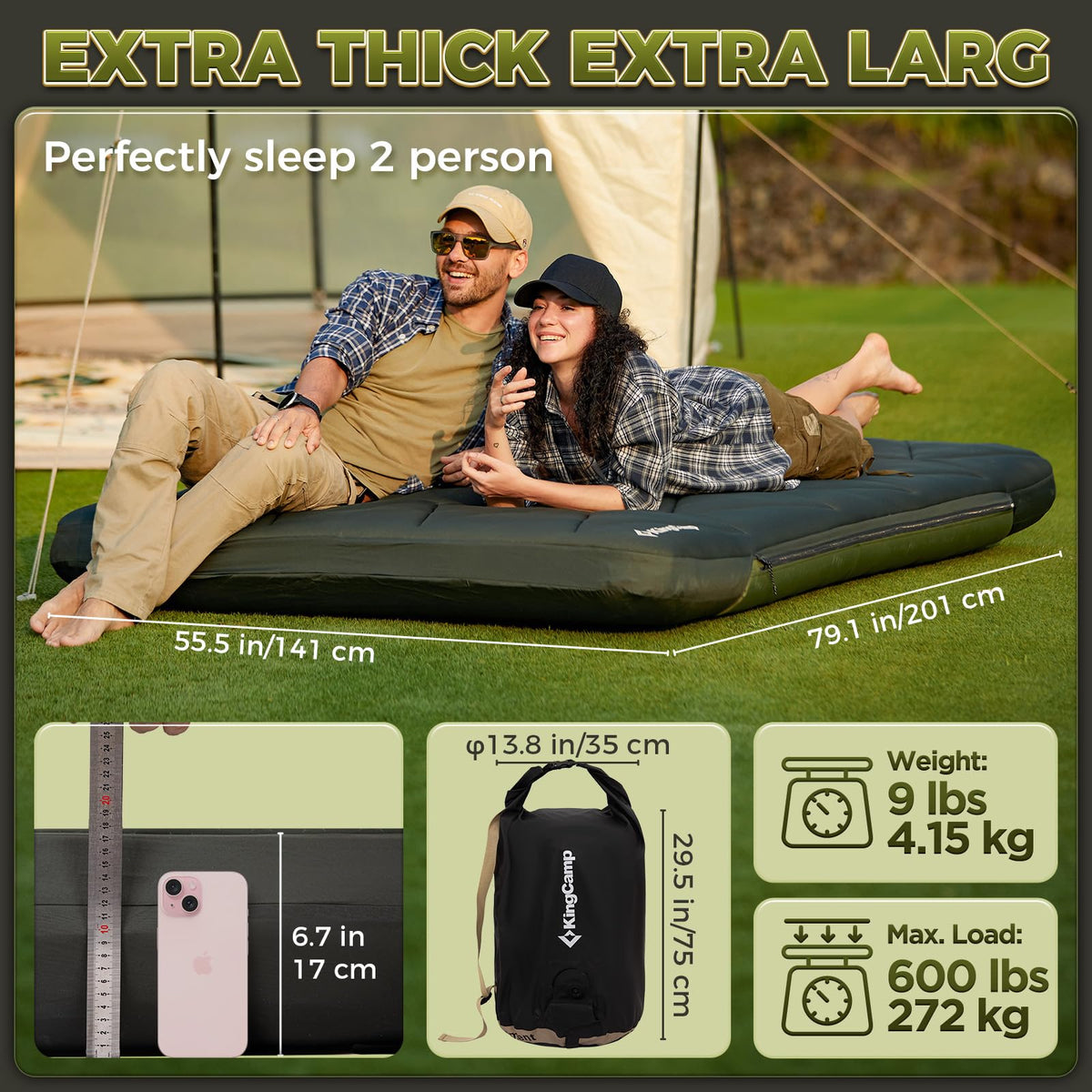 KingCamp GORGEOUS DOUBLE 17 Double Air Pad
