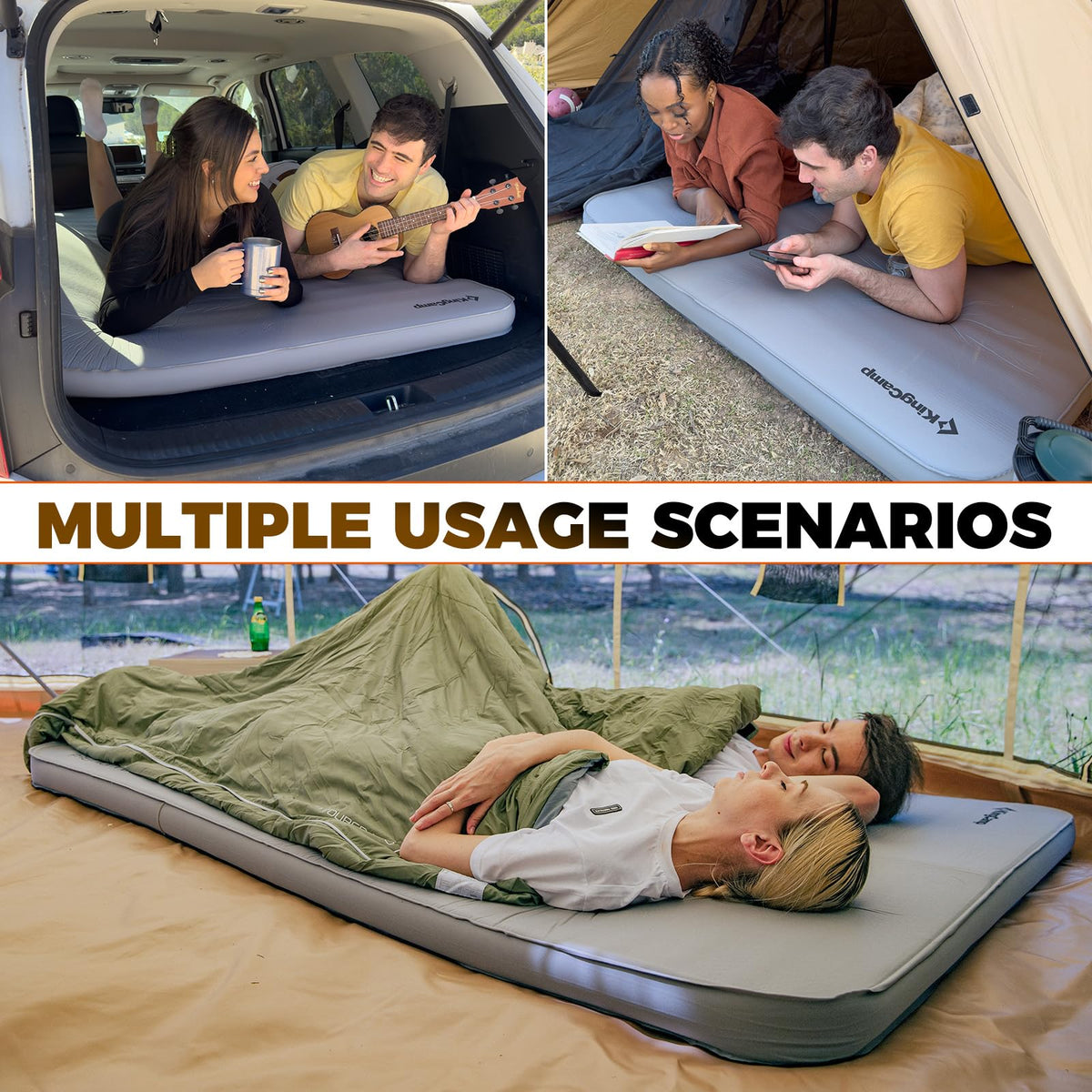 KingCamp Double Self-Inflating Camping Mattress with Pump